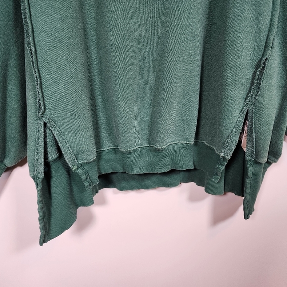 Free People Camden Oversized Sweatshirt Spruce Green Medium - Picture 5 of 12